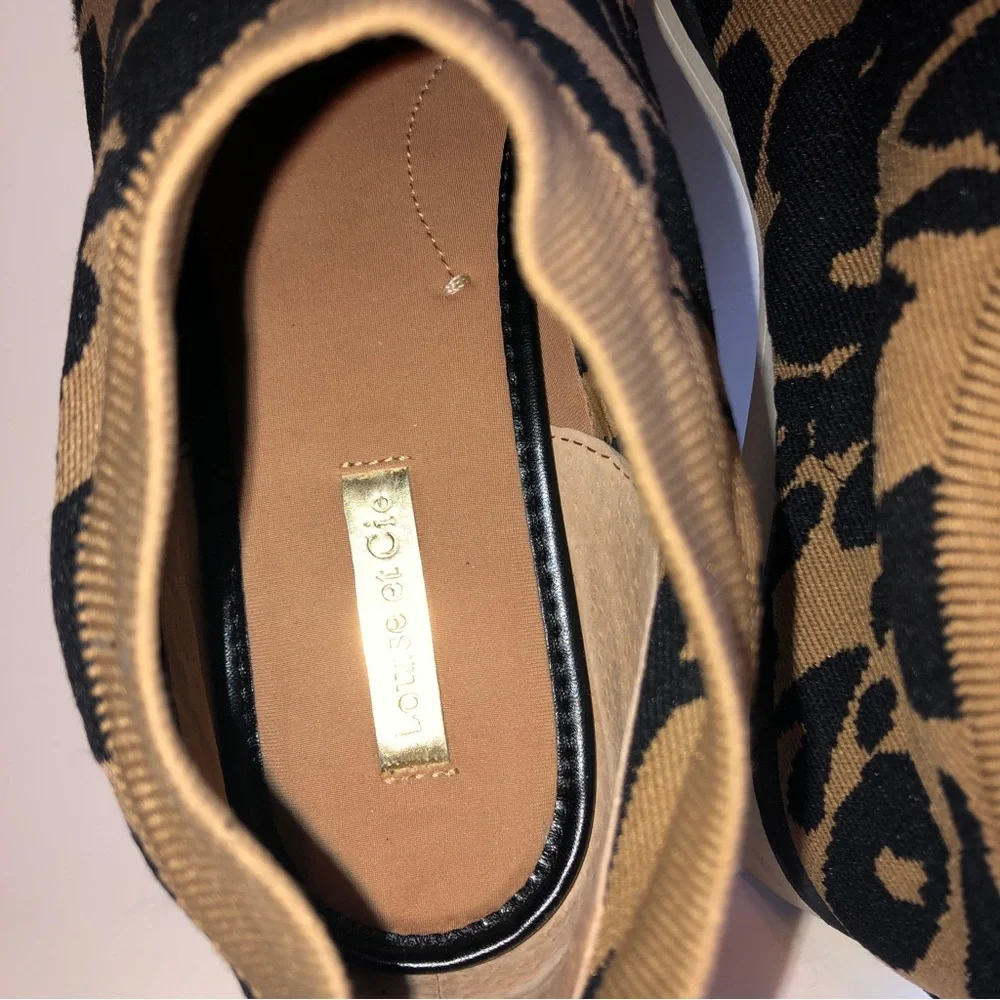 Sz 9 Louise et Cie Leopard Print Lo Breyson Sock Sneaker